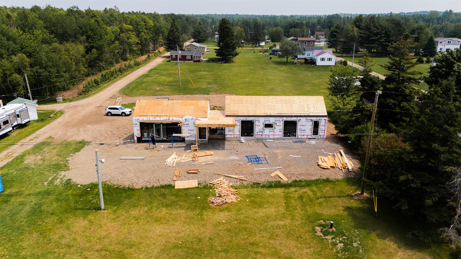 Aerial site progress