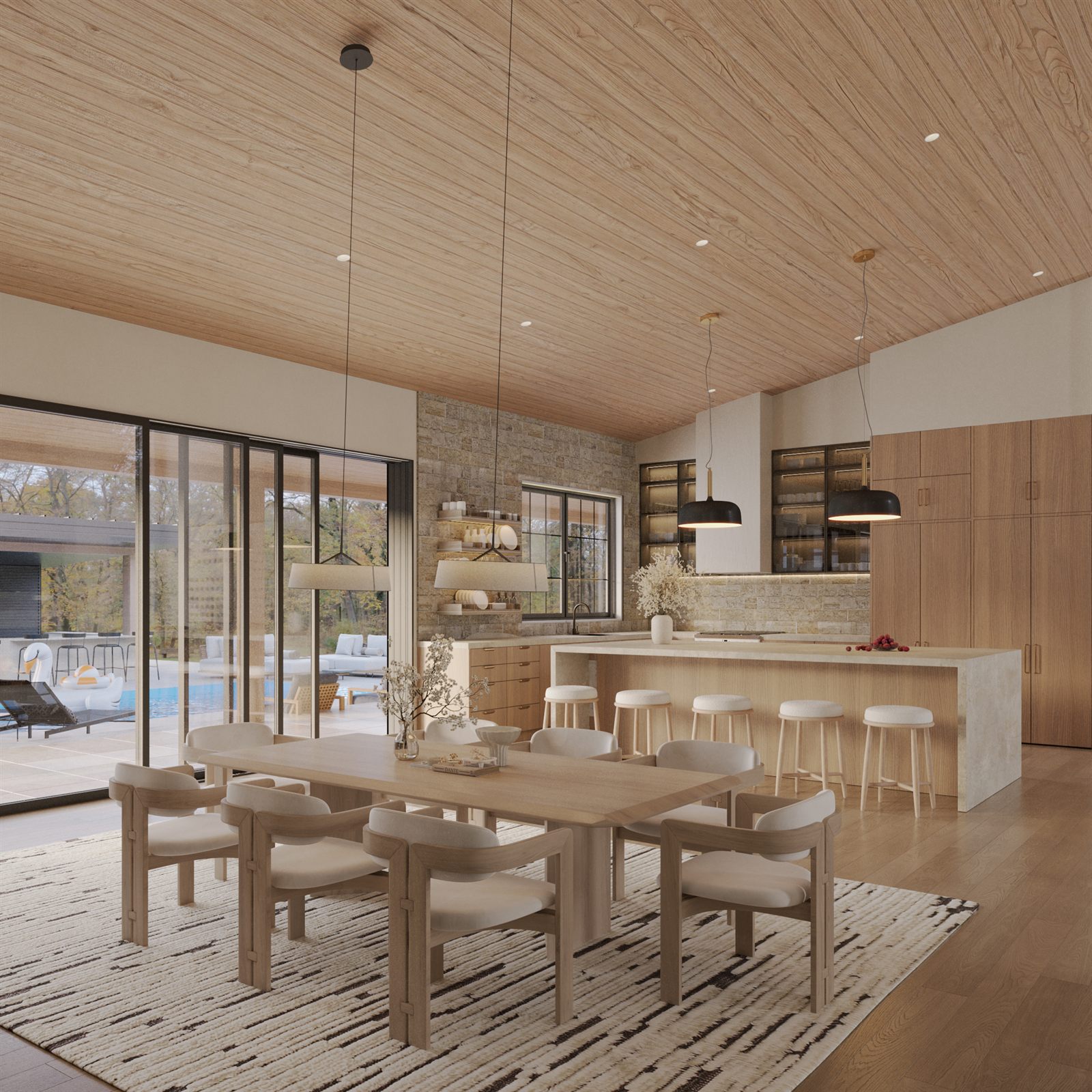 Open-concept kitchen